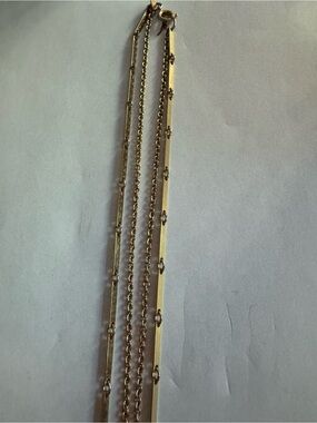 Vintage Layered Gold Multi-Chain Necklace 26inch Celebrity NY 1964-1968